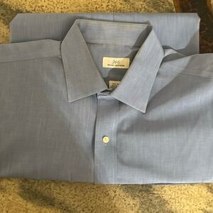Brooks Brothers 346 Blue Non Iron Long Sleeve Dress Shirt 16 1/2